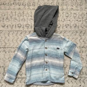 Billabong hooded flannel button up sweater | button up hoodie
